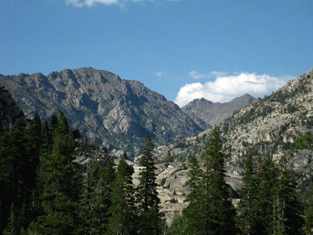 A long view opens for just a moment coming off the Bluff South of the Upper Summit City Ford